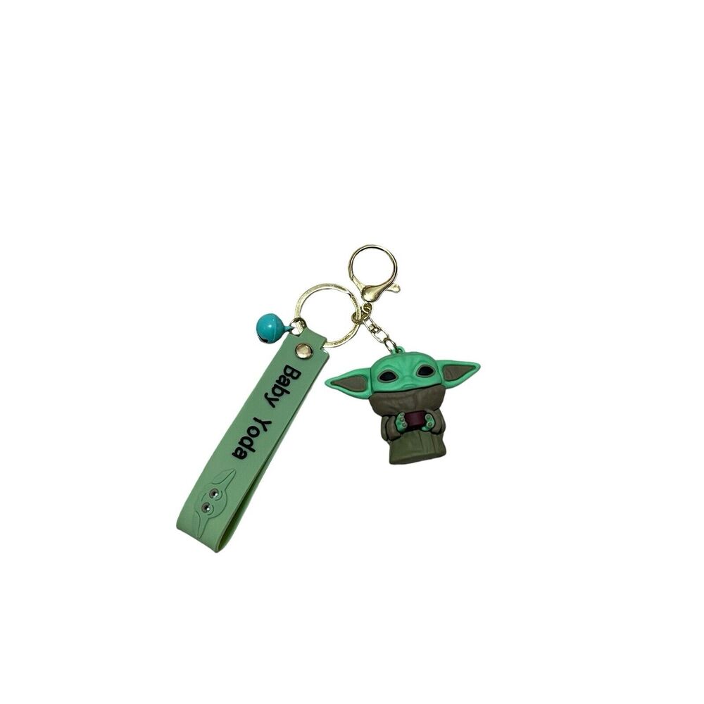 Star Wars Baby Yoda Grogu PVC Wristlet Keychain